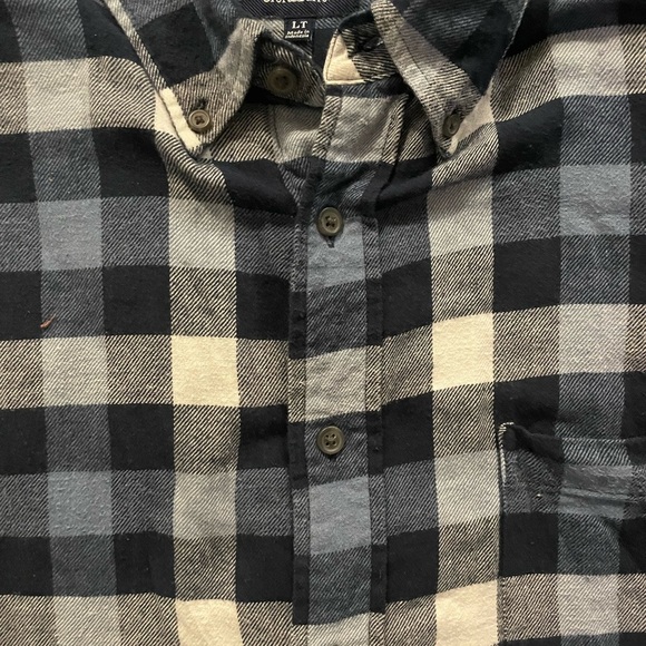 Plaid Button-Up Shirt in Blue and White - Picture 2 of 2